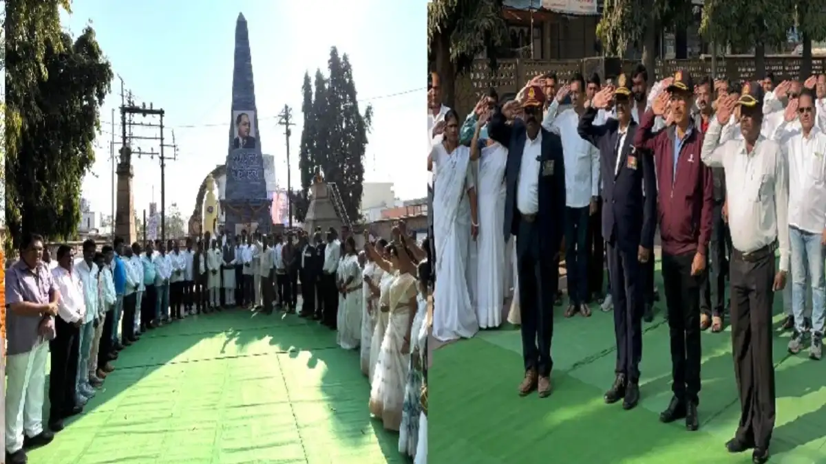 भीमा कोरेगाव शौर्यदिन 2026 चिखली येथे राहुलभाऊ बोंद्रे शौर्य अभिवादन