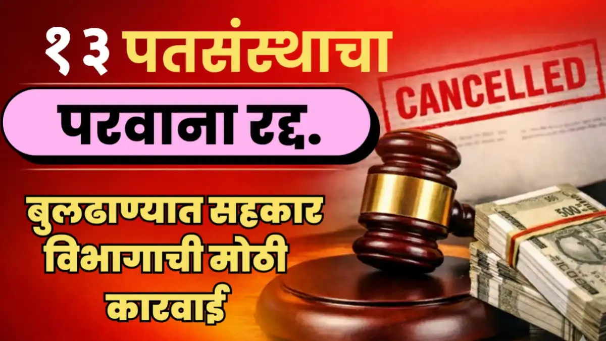 Buldhana News बुलडाणा जिल्ह्यातील १३ सहकारी पतसंस्थांचे परवाने रद्द होण्याच्या मार्गावर