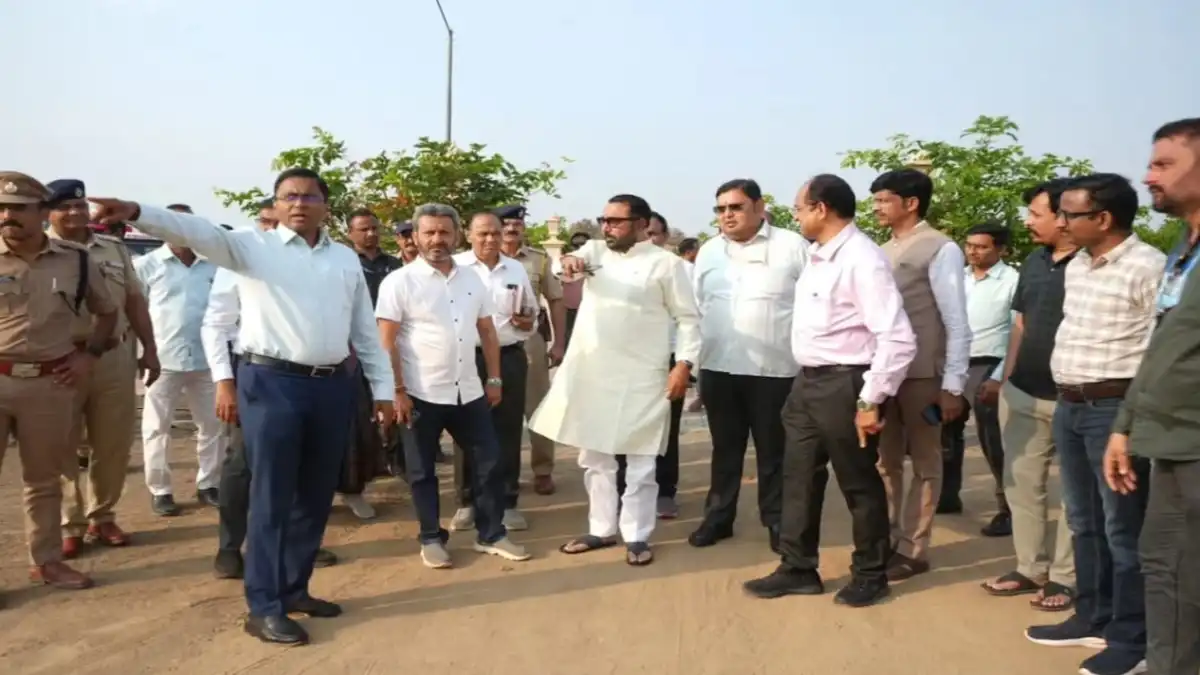 शेगाव येथे राष्ट्रीय आरोग्य मेळावा २०२६ तयारीचे दृश्य