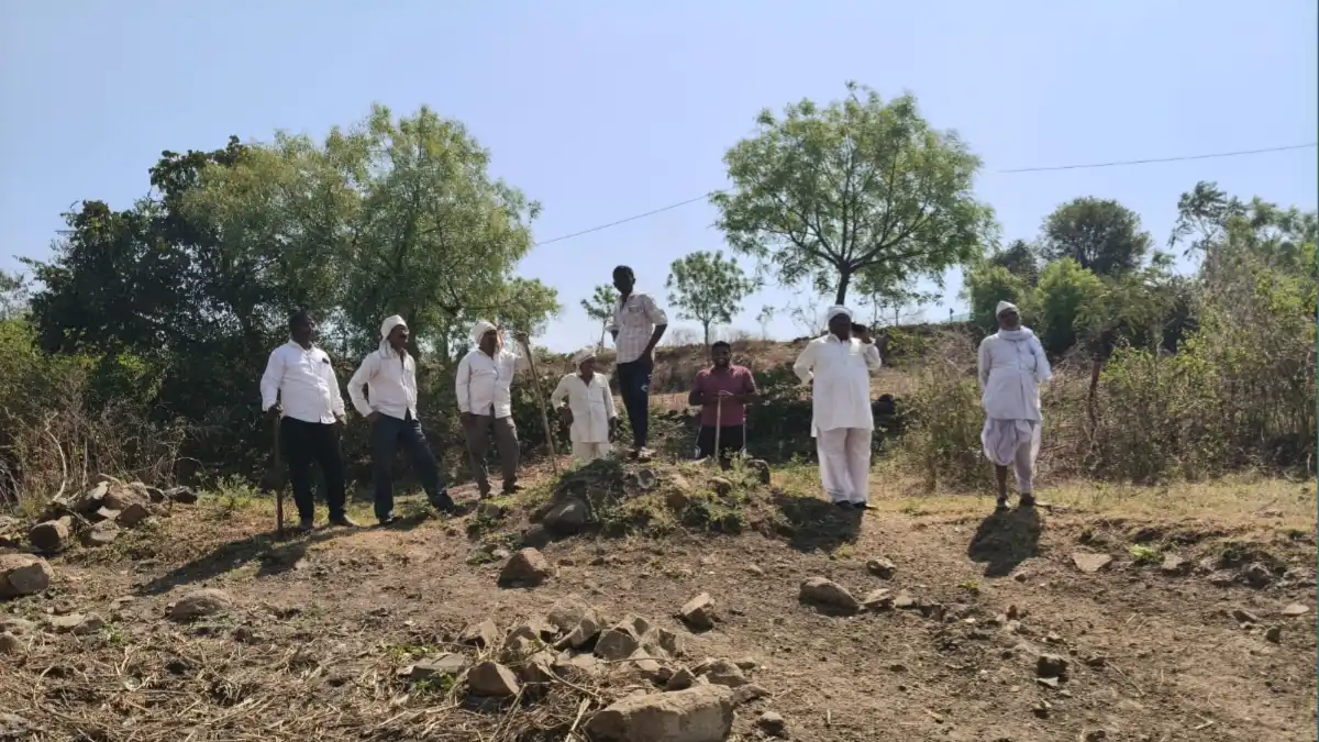 मोहाडी गावाजवळ पाझर तलाव परिसरात बिबट्या आढळला