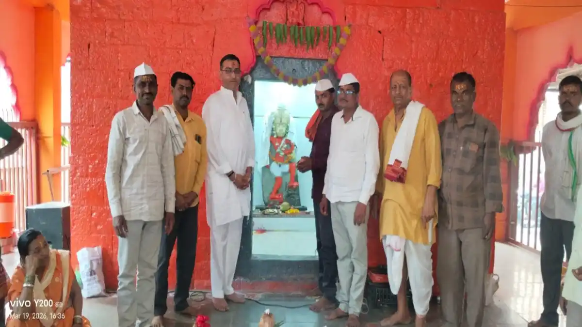 लोणी बुद्रुक येथे गुढी पाडव्याला हनुमान मूर्ती पुनर्स्थापना सोहळा