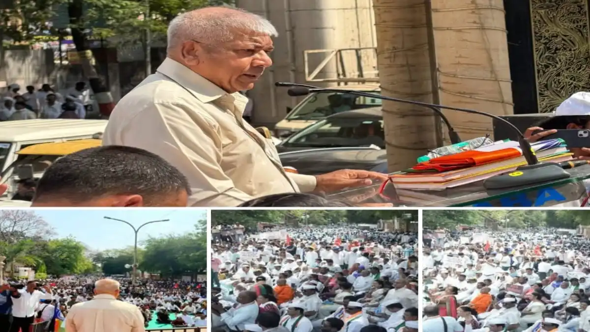 नागपूर RSS मुख्यालयावर जनआक्रोश मोर्चात प्रकाश आंबेडकर राफेल मुद्द्यावर भाषण करताना