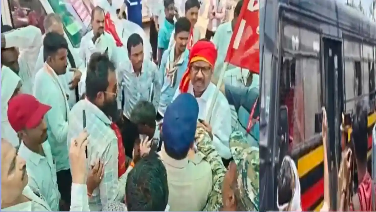 बुलढाणा येथे गायकवाड यांच्या घराबाहेर आंदोलन आणि पोलिस बंदोबस्त