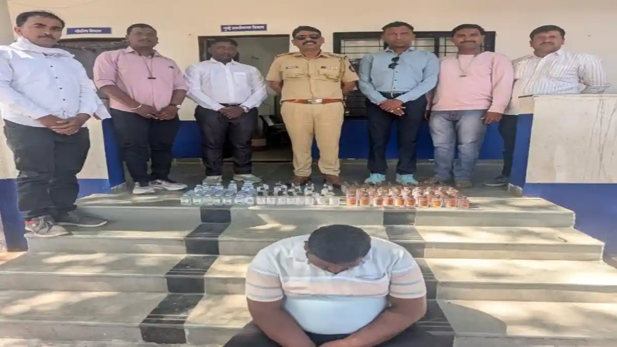 चिखलीत पोलिसांची कारवाई, 188 बाटल्या अवैध देशी दारू जप्त