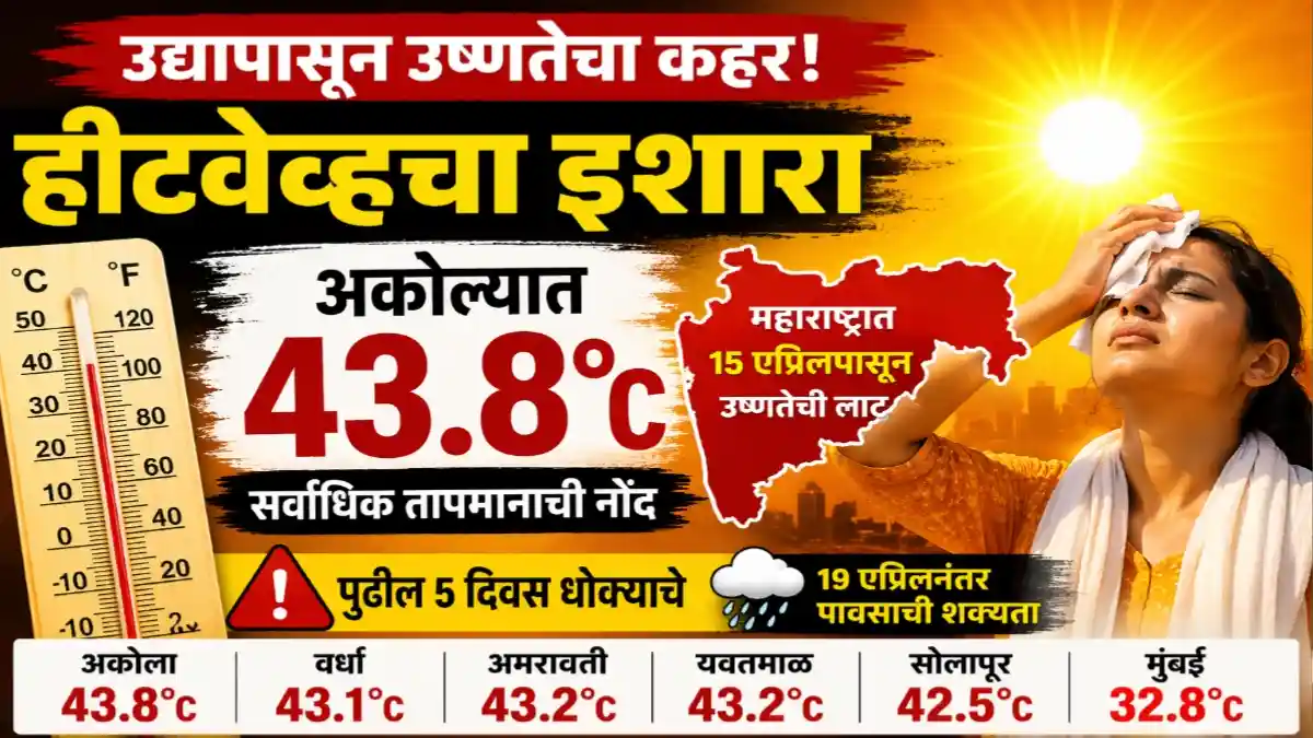 Maharashtra Heatwave Alert Akola 43.8 temperature heatwave news