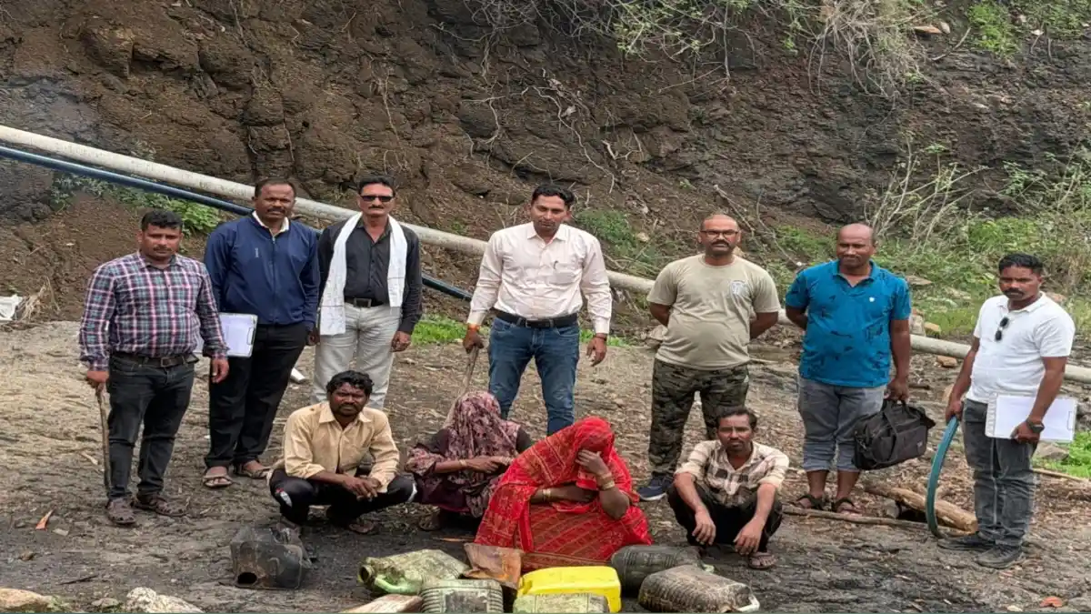 अमडापूर पोलिसांचा जंगलात मोठा छापा