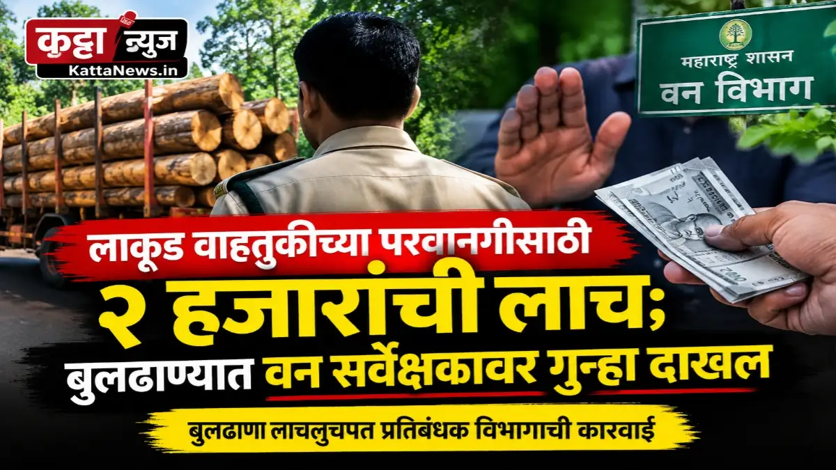 बुलढाणा वन सर्वेक्षक लाच प्रकरणात एसीबीची कारवाई