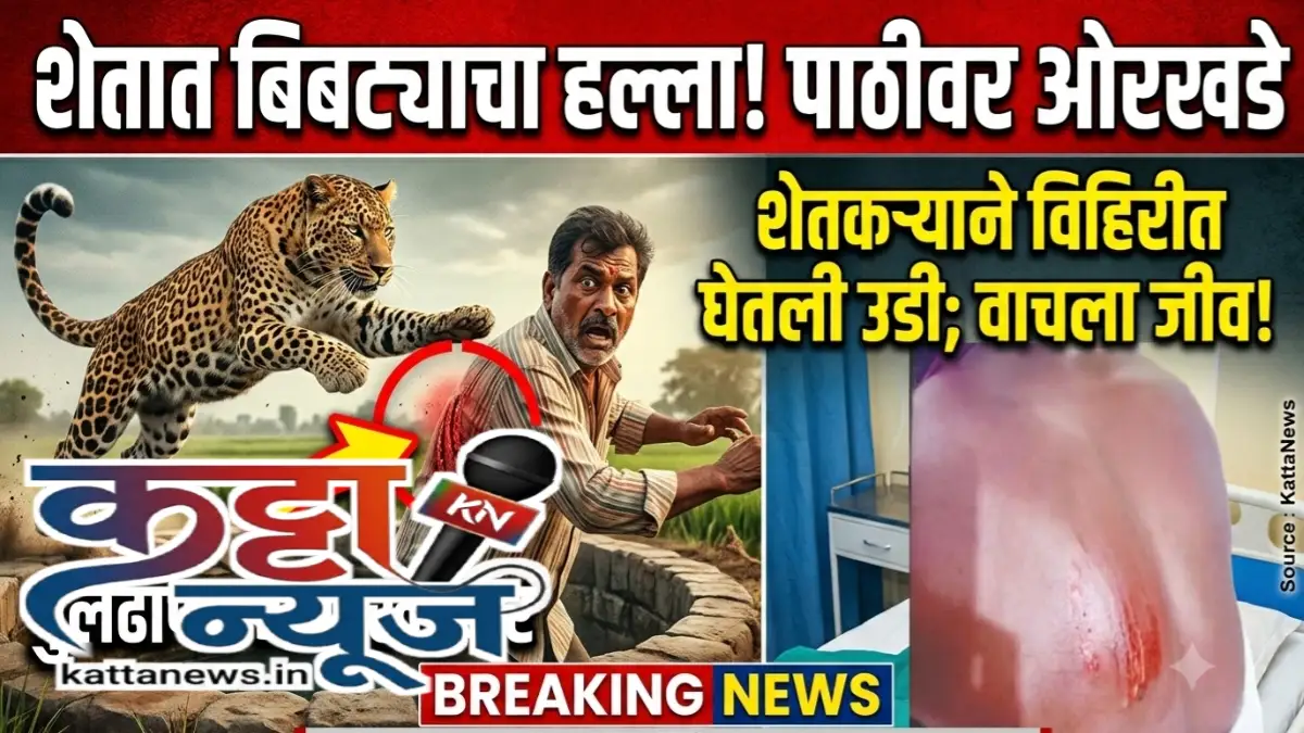 अंत्री खेडेकर येथे शेतमजुरावर बिबट्याचा हल्ला